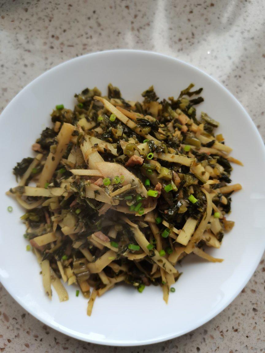 雪菜冬笋炒肉丝