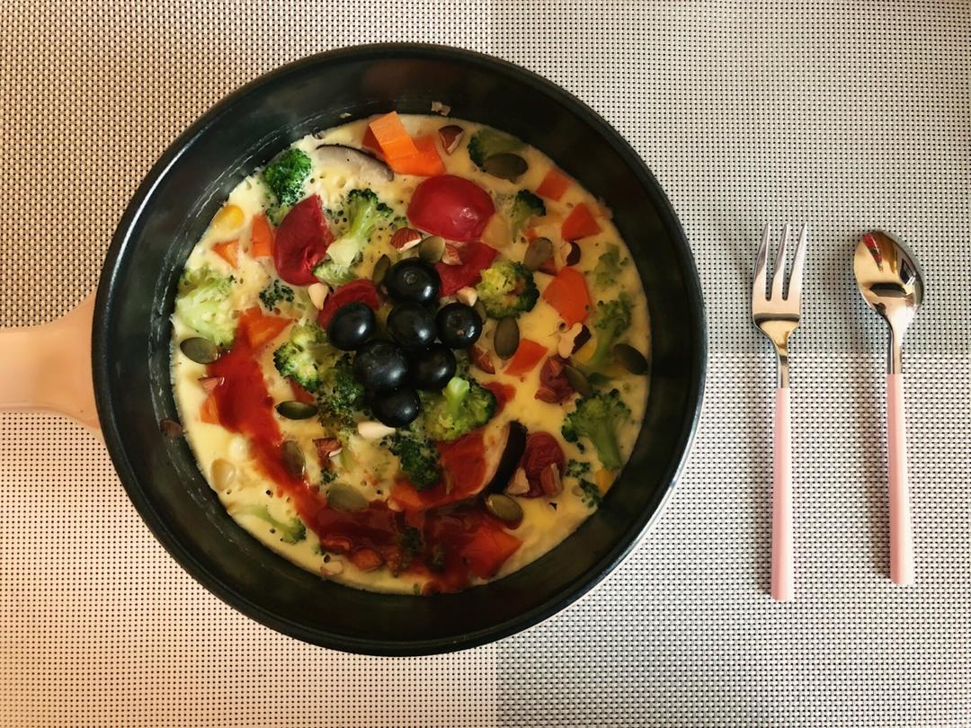 无油低脂蔬菜烘蛋