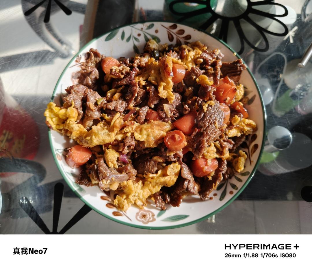 番茄鸡蛋炒牛肉