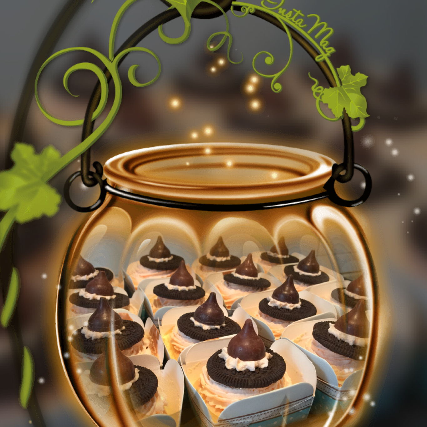 【万圣节】女巫帽子cupcake—美的T7-L382B智烤大师