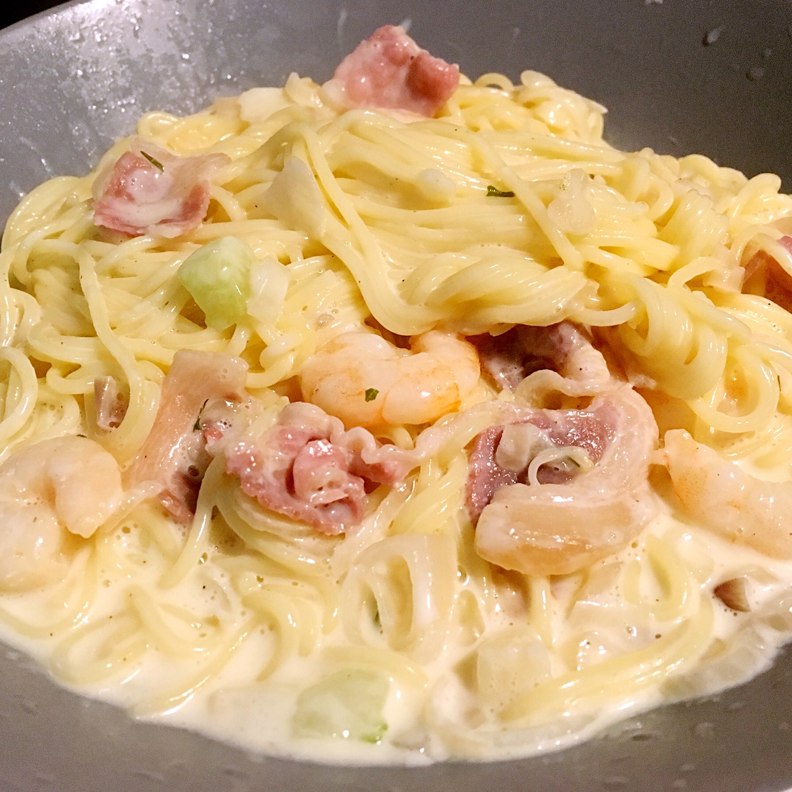 超简单的奶汁培根意面Carbonara