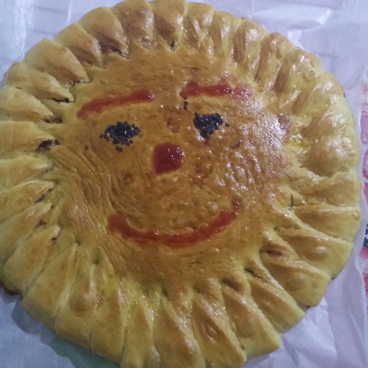 向日葵豆沙面包