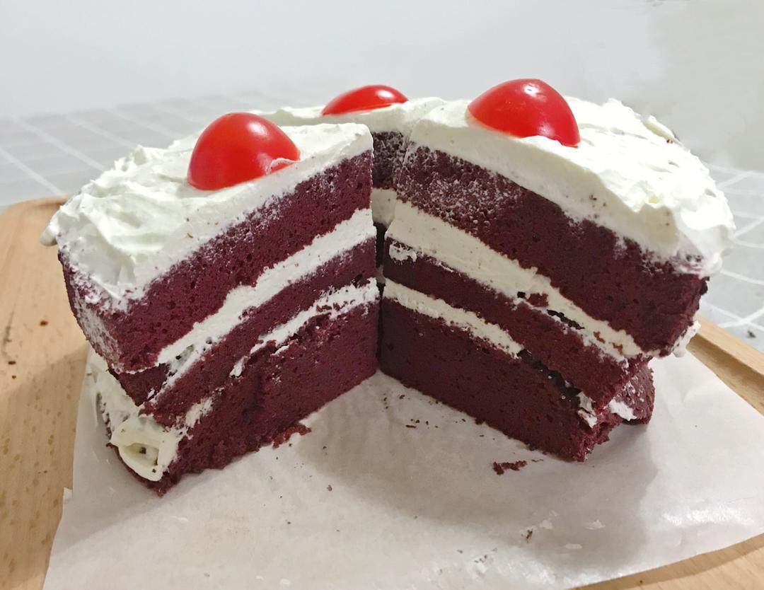 暖心红丝绒蛋糕［6寸绵软戚风版 ］