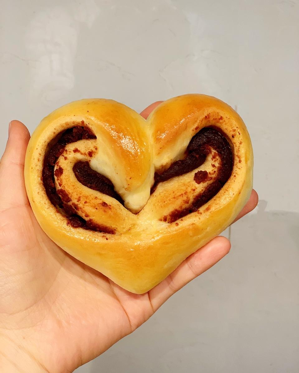 红豆沙爱心小面包