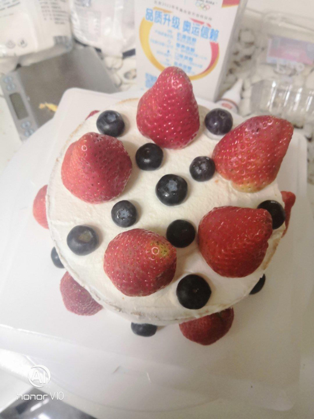 ins风 草莓奶油蛋糕