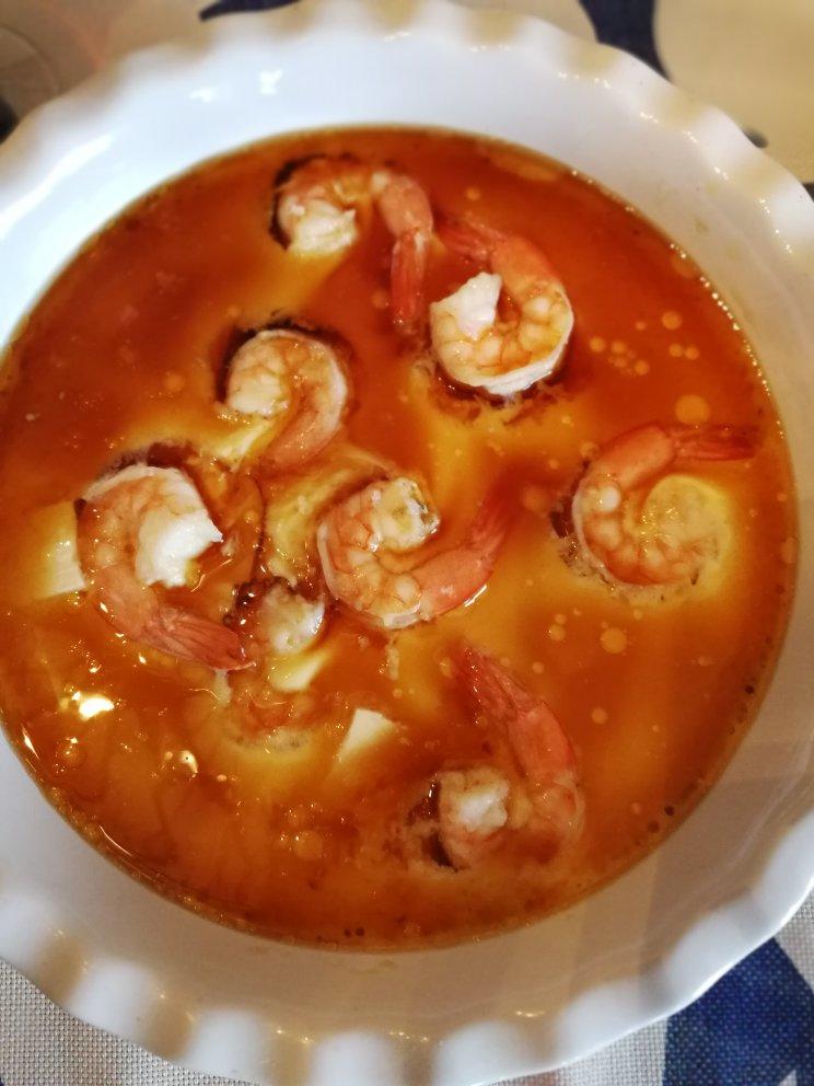 虾仁豆腐蒸水蛋