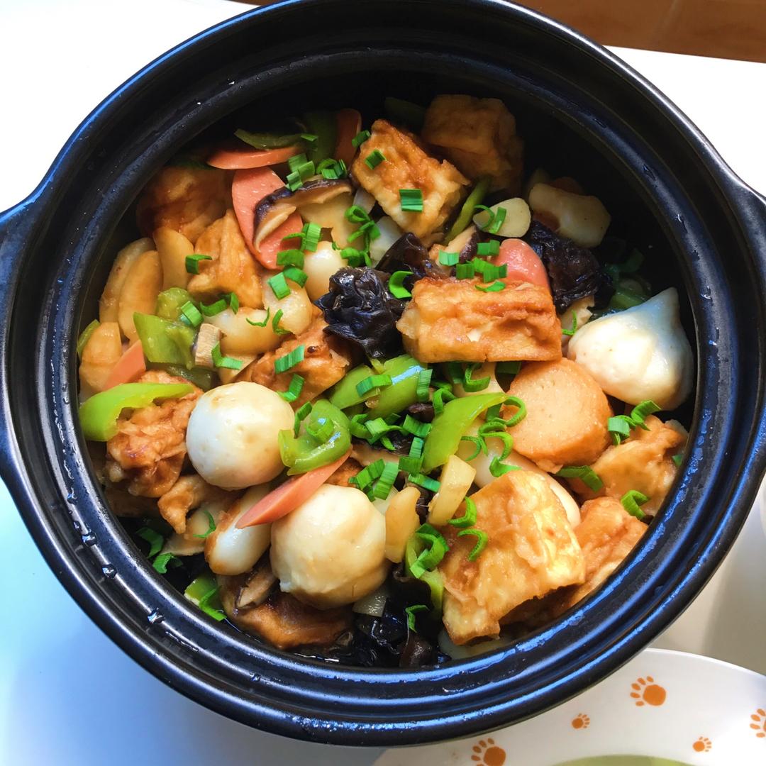 小柳柳828做的啫啫豆腐丸子煲