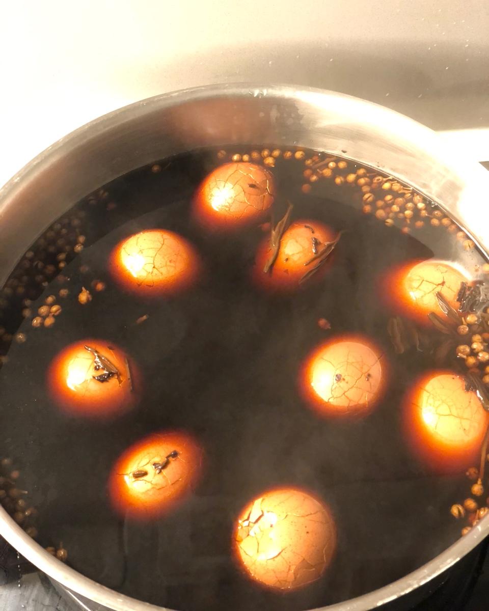 电饭煲煮五香茶叶蛋