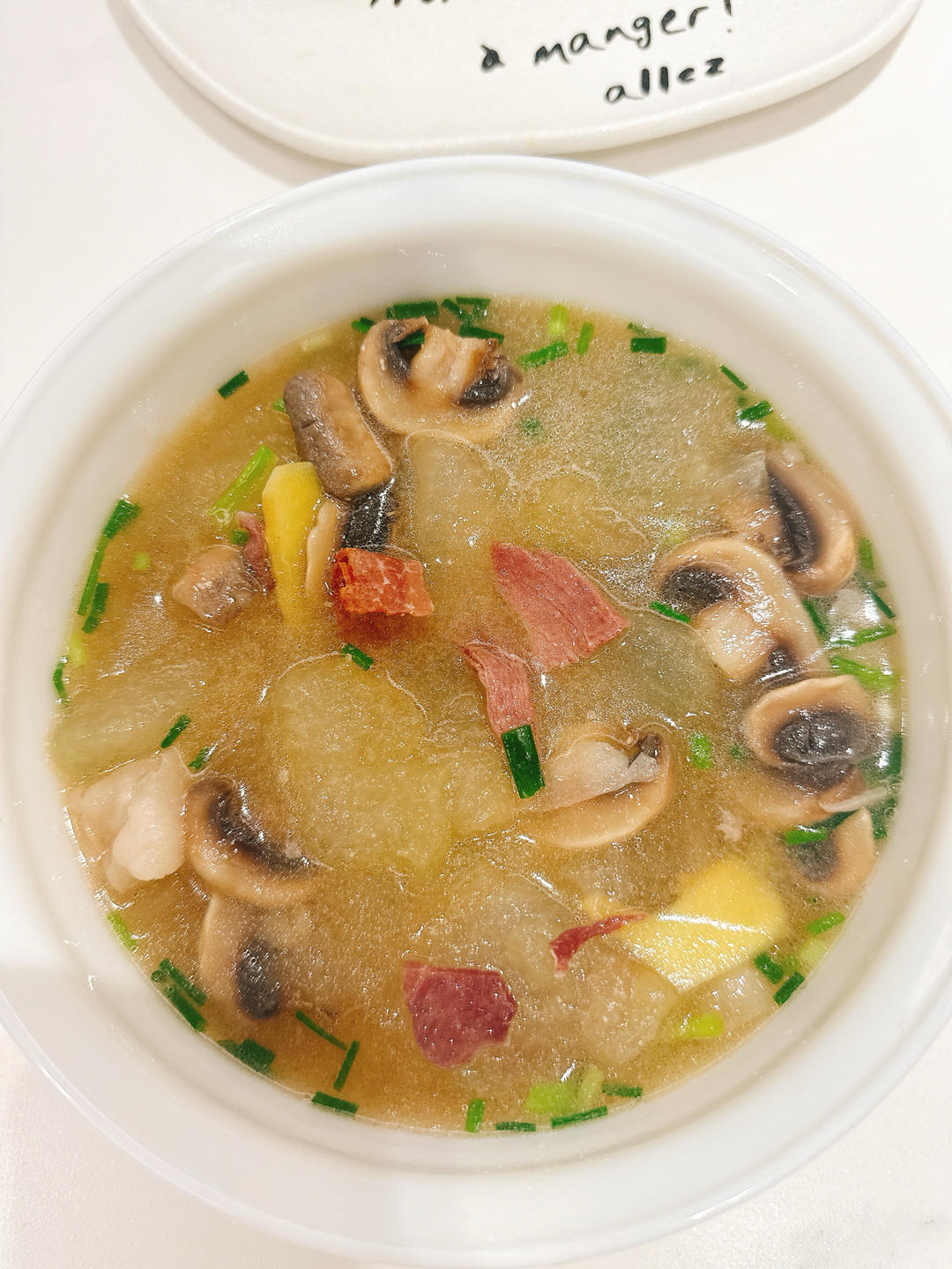 冬瓜火腿味噌汤(小美版)的做法