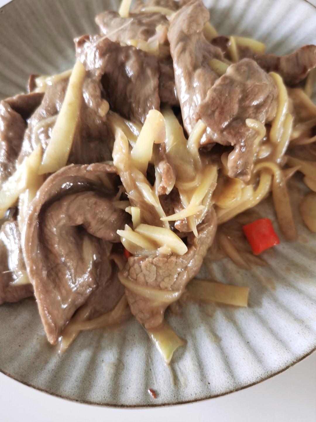嫩姜炒牛肉