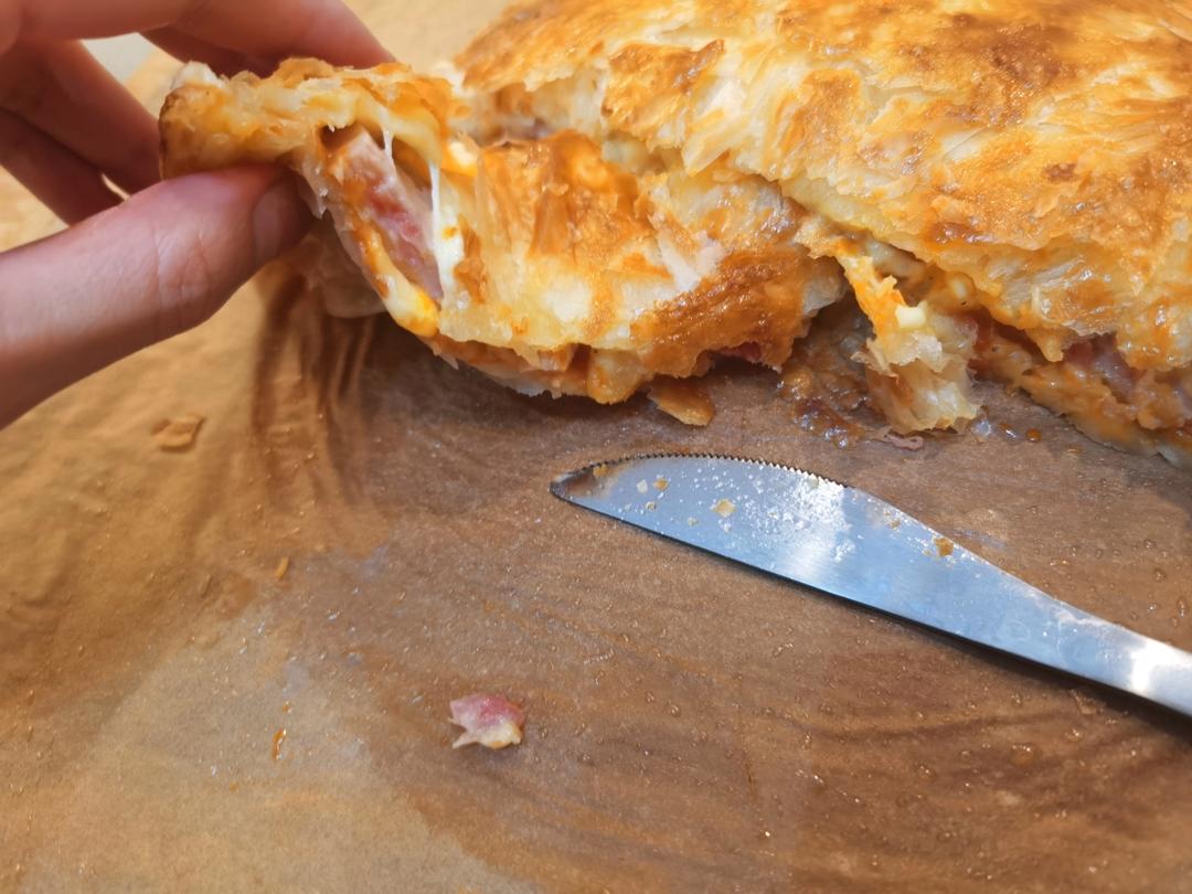 早餐烤箱，超快创意拉丝手抓饼