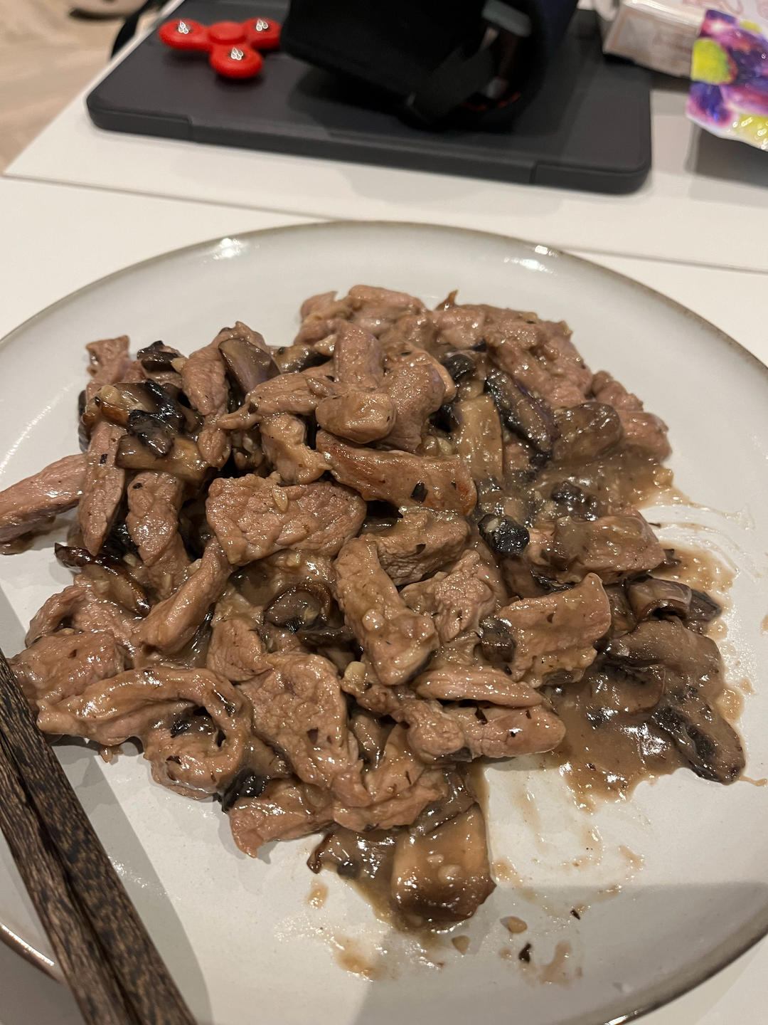 口蘑炒肉(强烈推荐太美味)