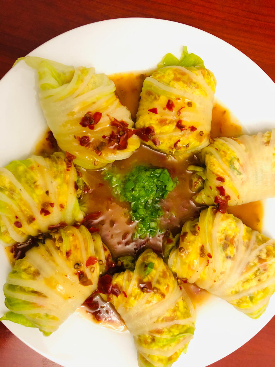 好吃不胖❗️巨简单，有福有财豆腐鸡蛋白菜卷～