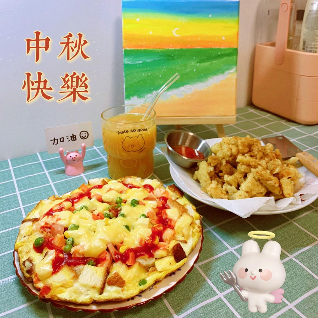 平底锅吐司培根披萨快手早餐