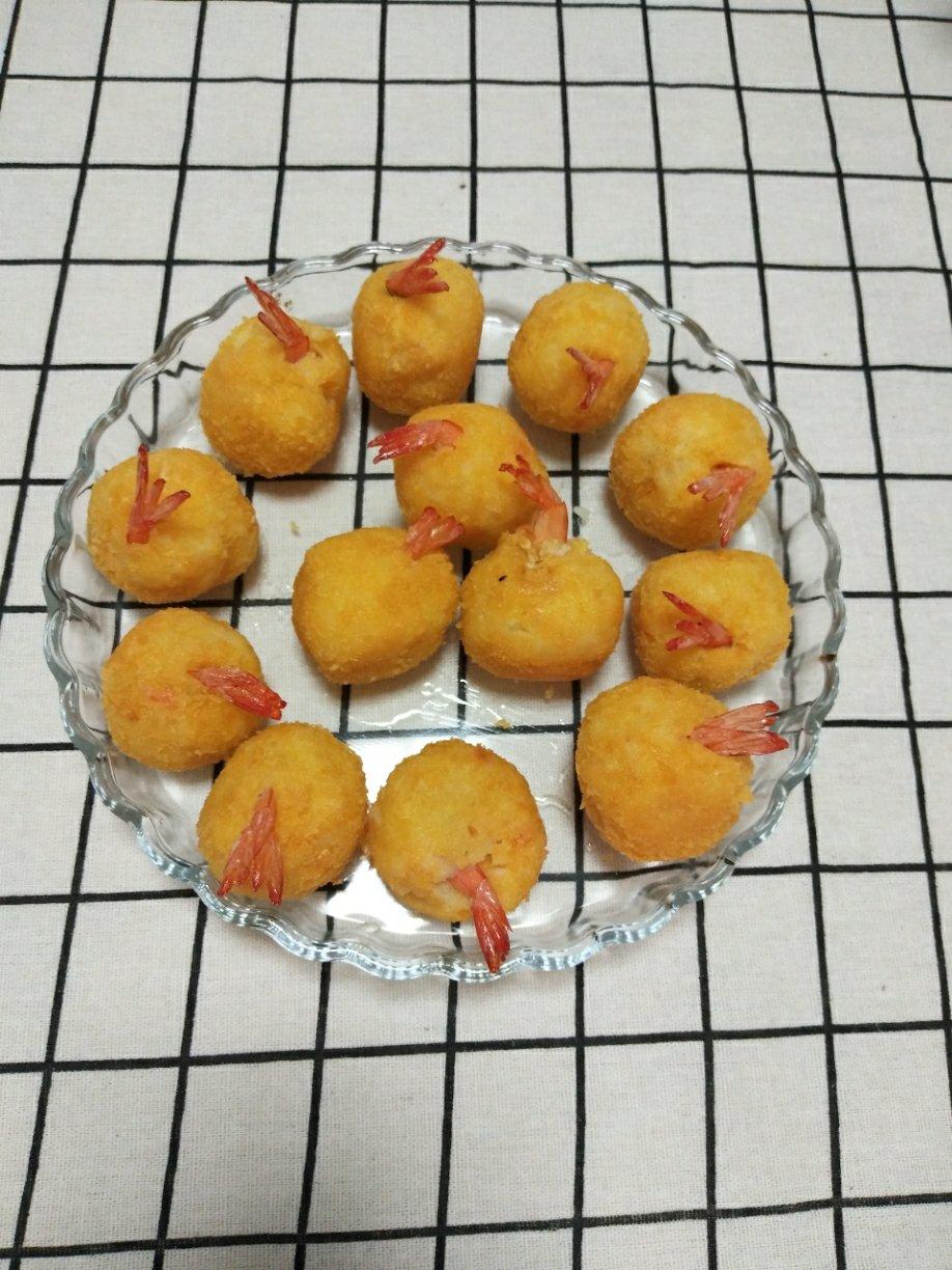 土豆泥鲜虾球