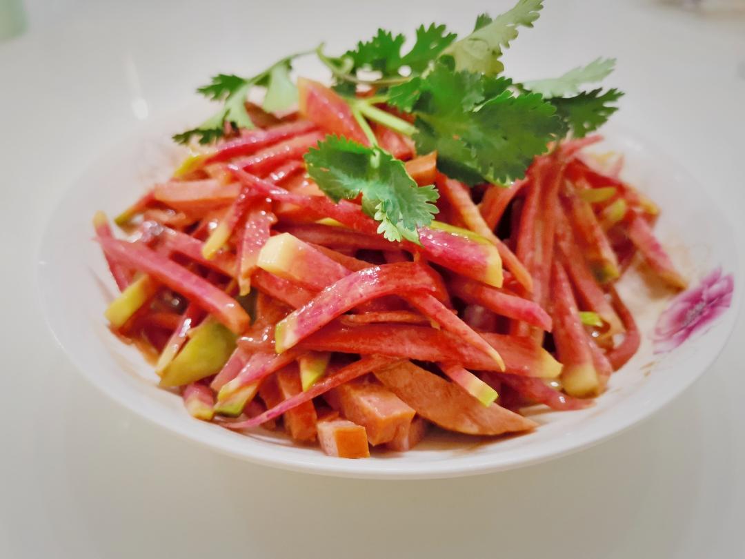 清拌花心大萝卜的做法