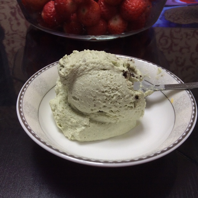 无需搅拌也无冰渣的抹茶冰淇淋