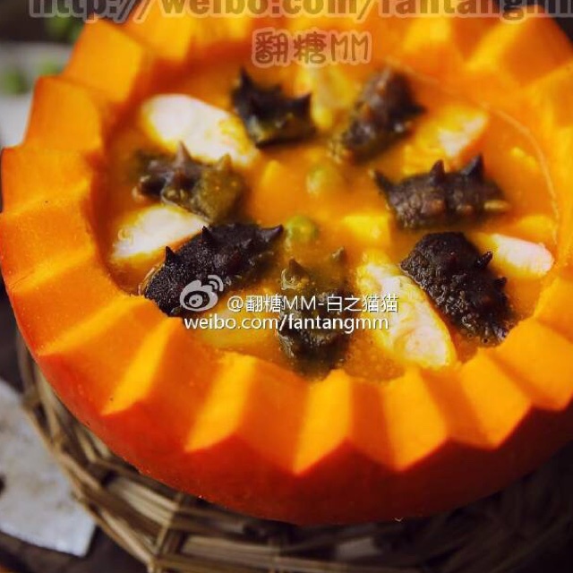 海参南瓜豆腐煲