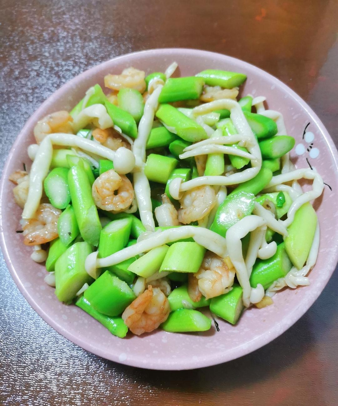 春食记2——芦笋海鲜菇虾仁