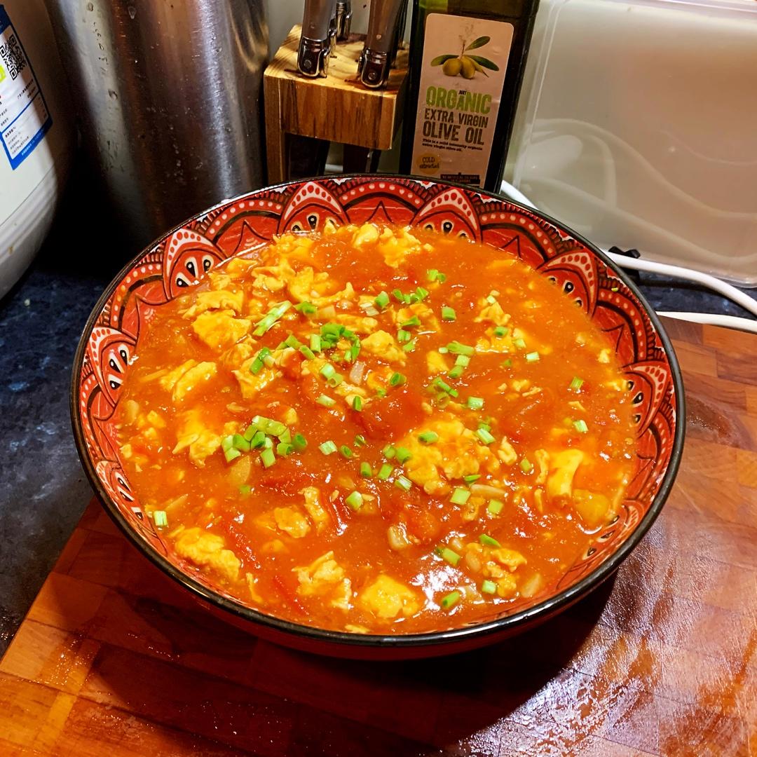 番茄炒鸡蛋（超浓的番茄味）