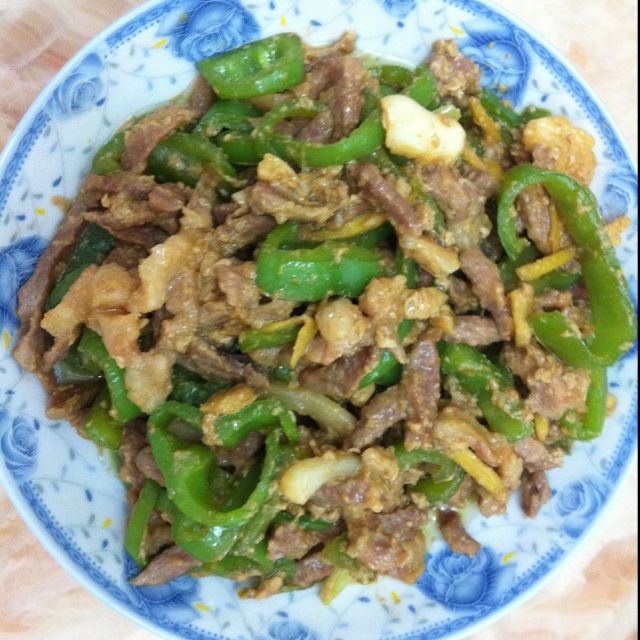 青椒炒肉丝