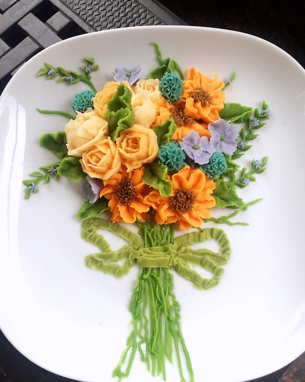 韩式裱花视频向日葵