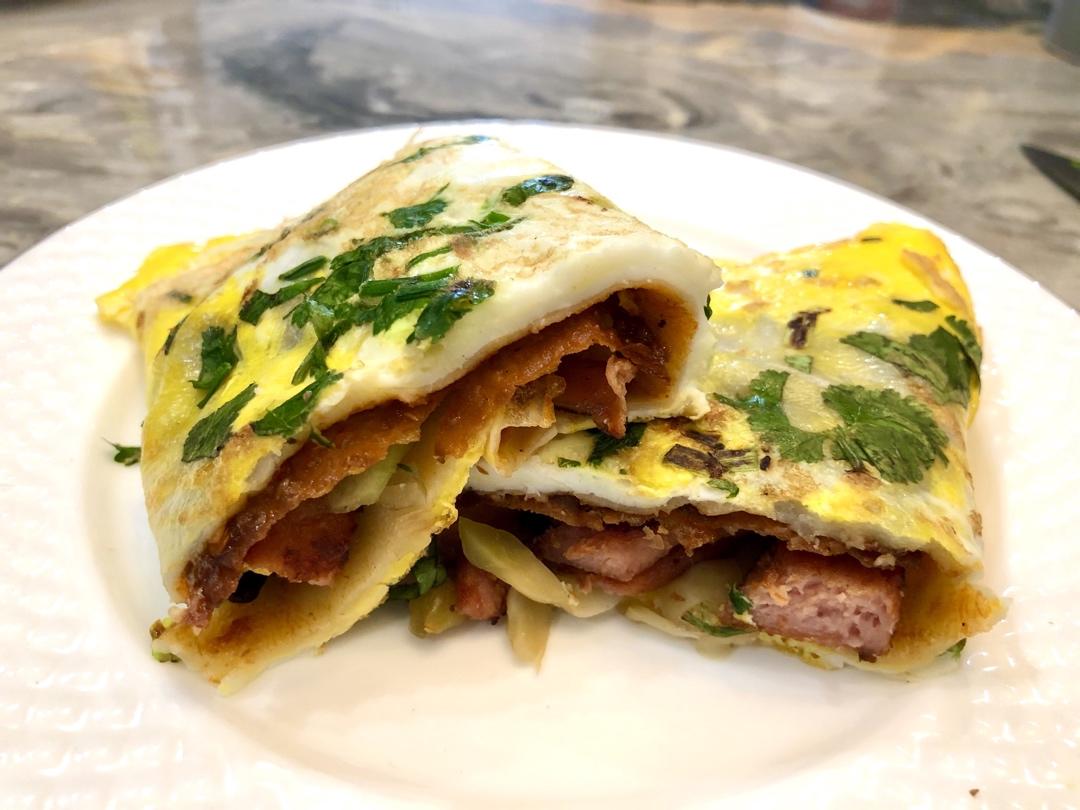 秒杀早餐摊不破皮大煎饼，步骤超详细