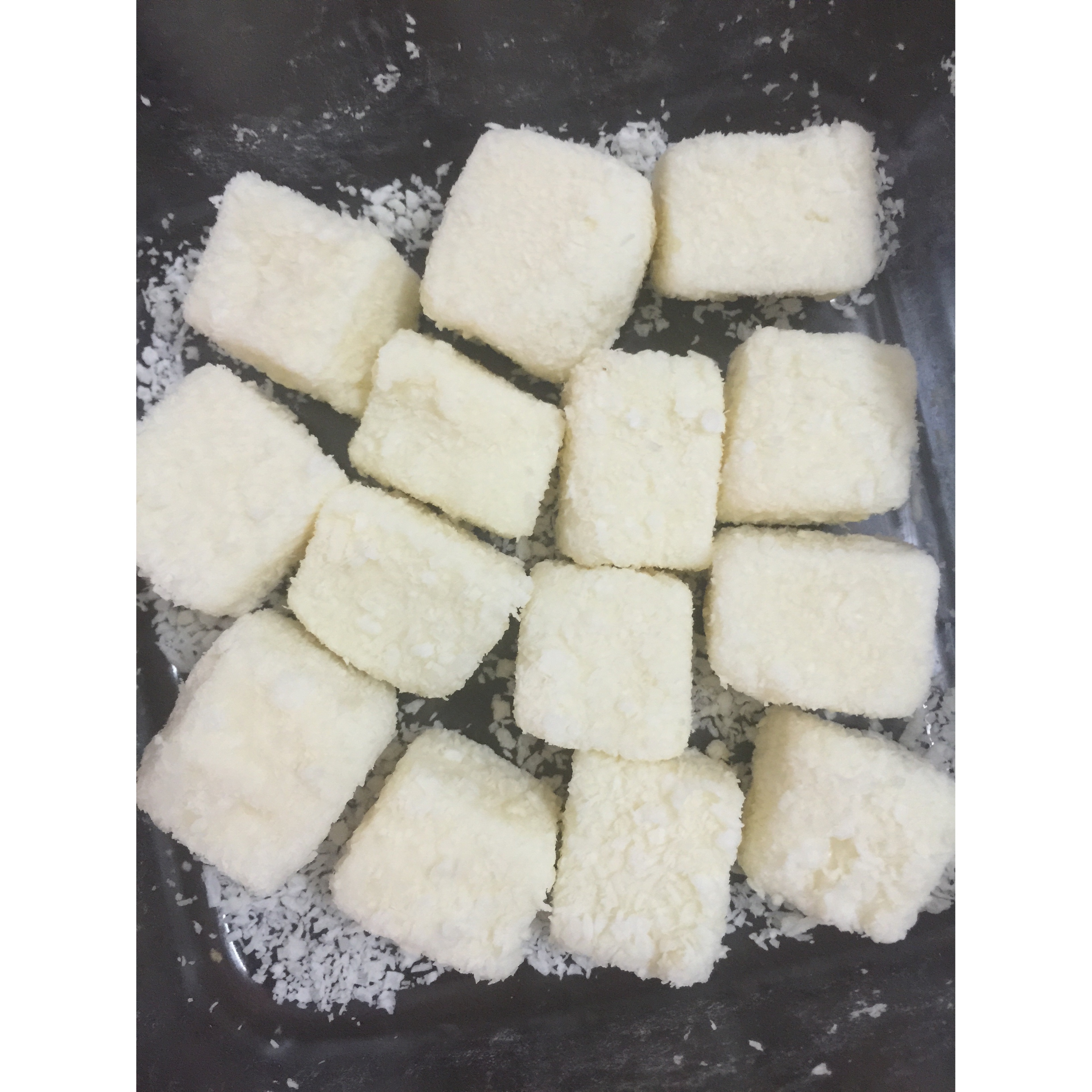 椰丝牛奶小方  入门级冰箱烘焙