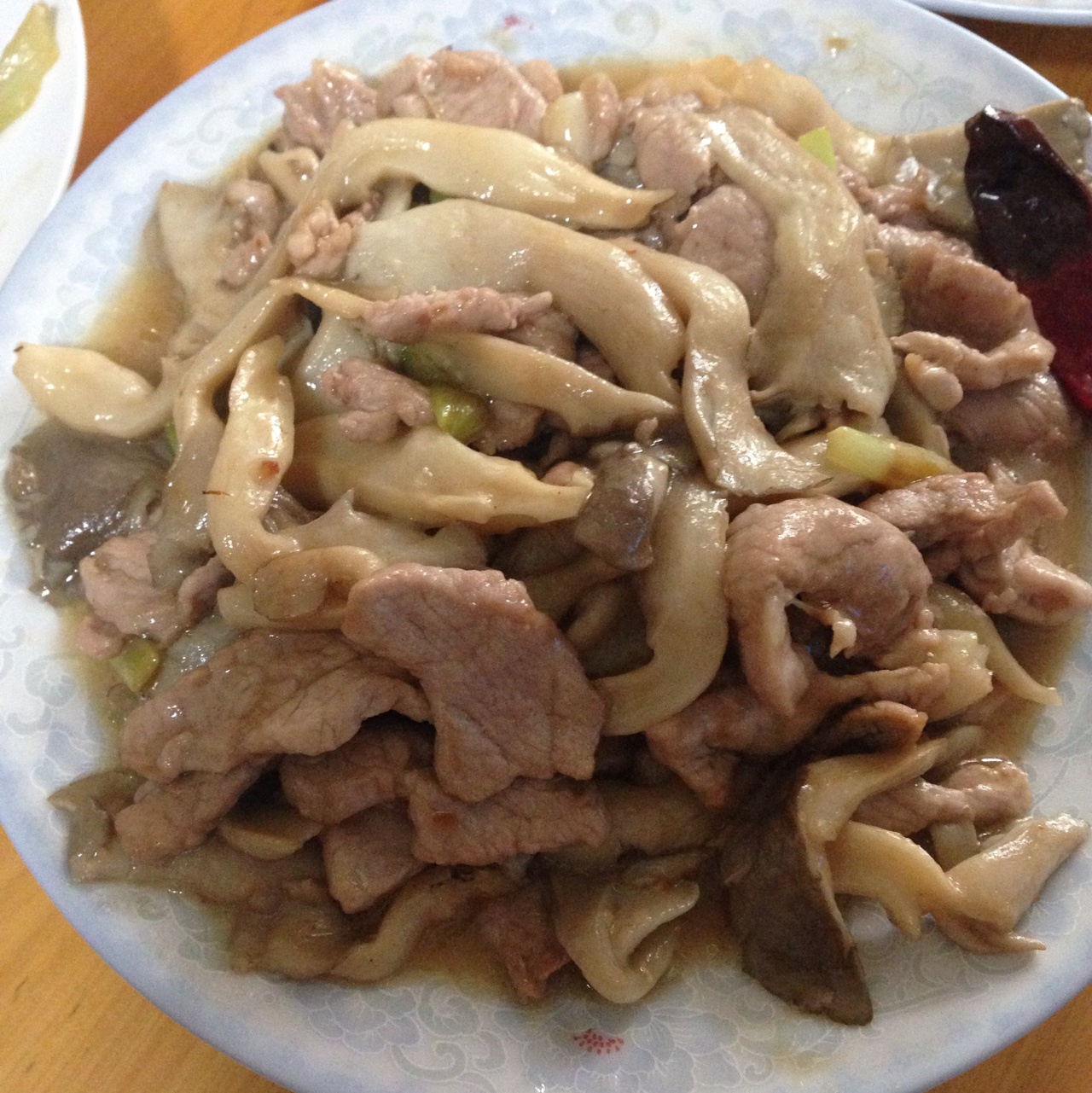 蜜豆-3做的蘑菇炒肉片