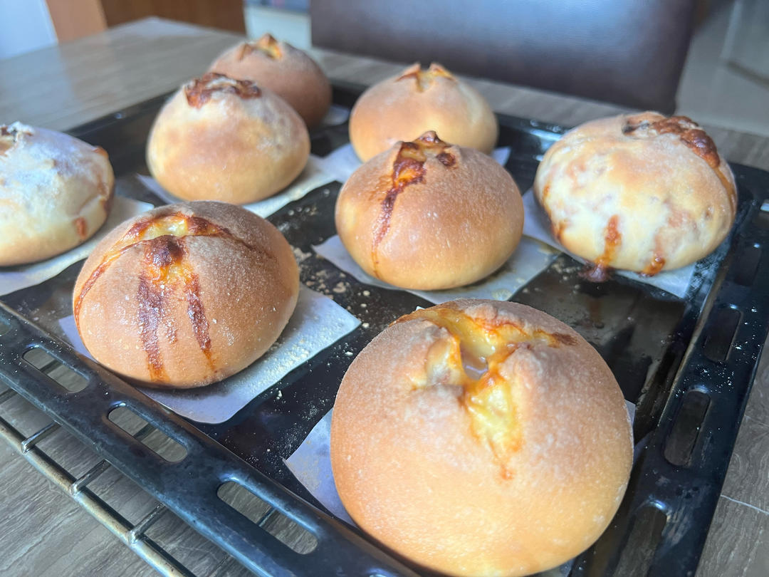 芝士培根熔岩面包（小美版）