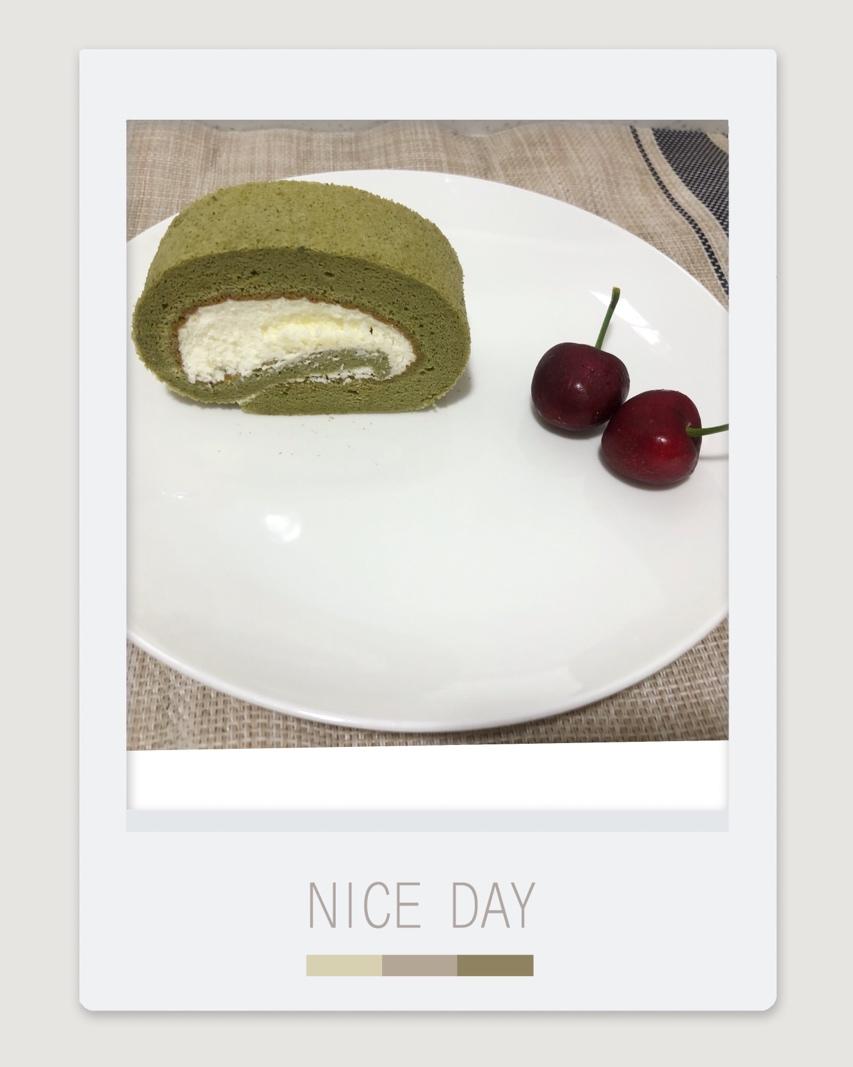 抹茶红豆蛋糕卷