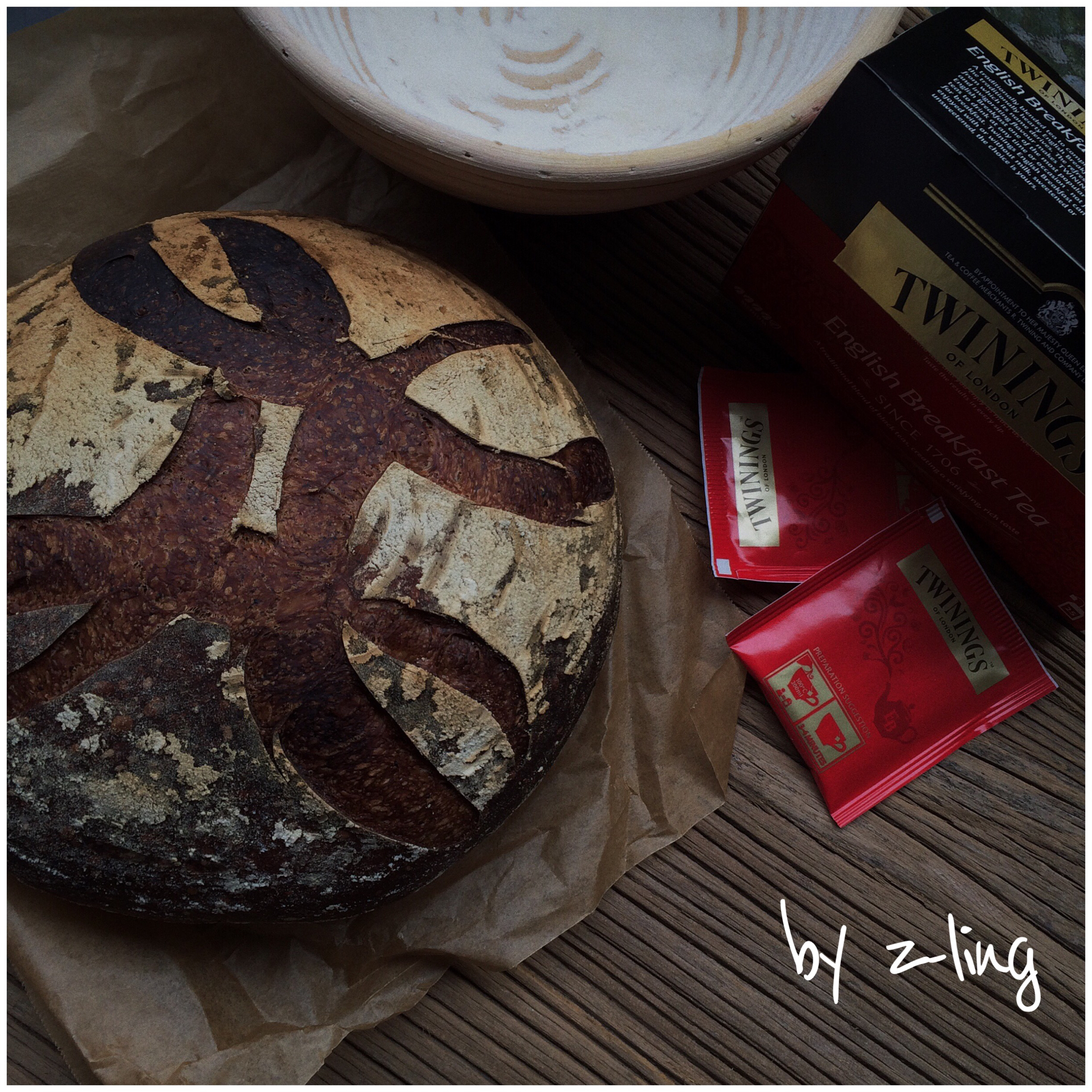 黑麦天然酵种红茶欧包