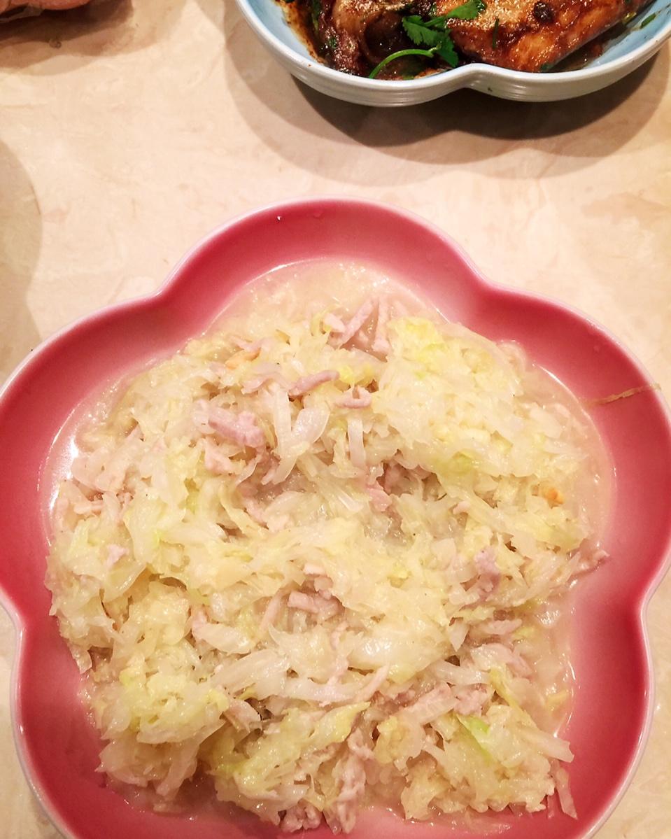 白菜烂糊肉丝