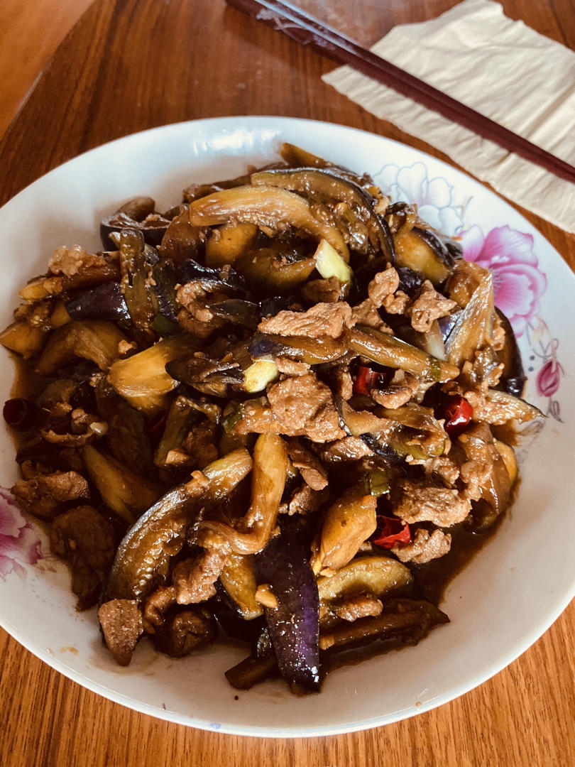 红烧肉沫茄子