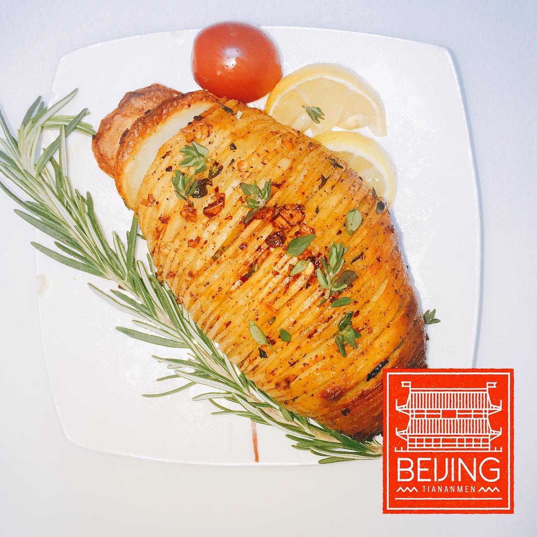 瑞典烤土豆 Hasselback baked potato