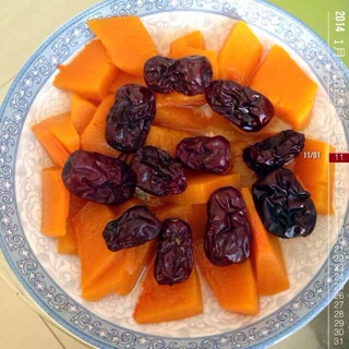 蜜枣蒸南瓜