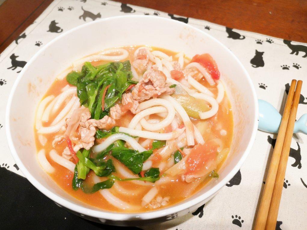 番茄肥牛乌冬面