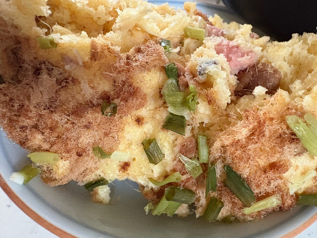 葱香肉松发糕