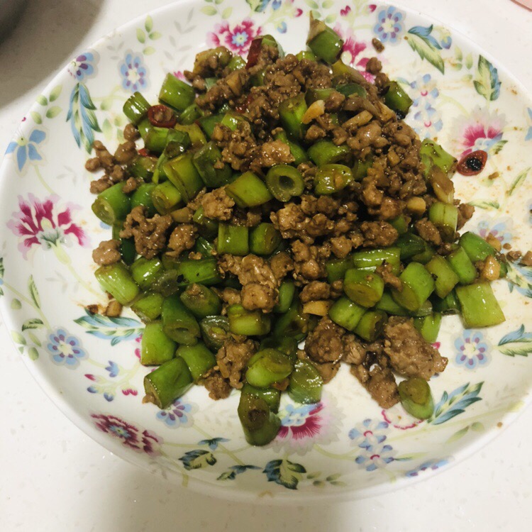 肉沫豆角下饭菜