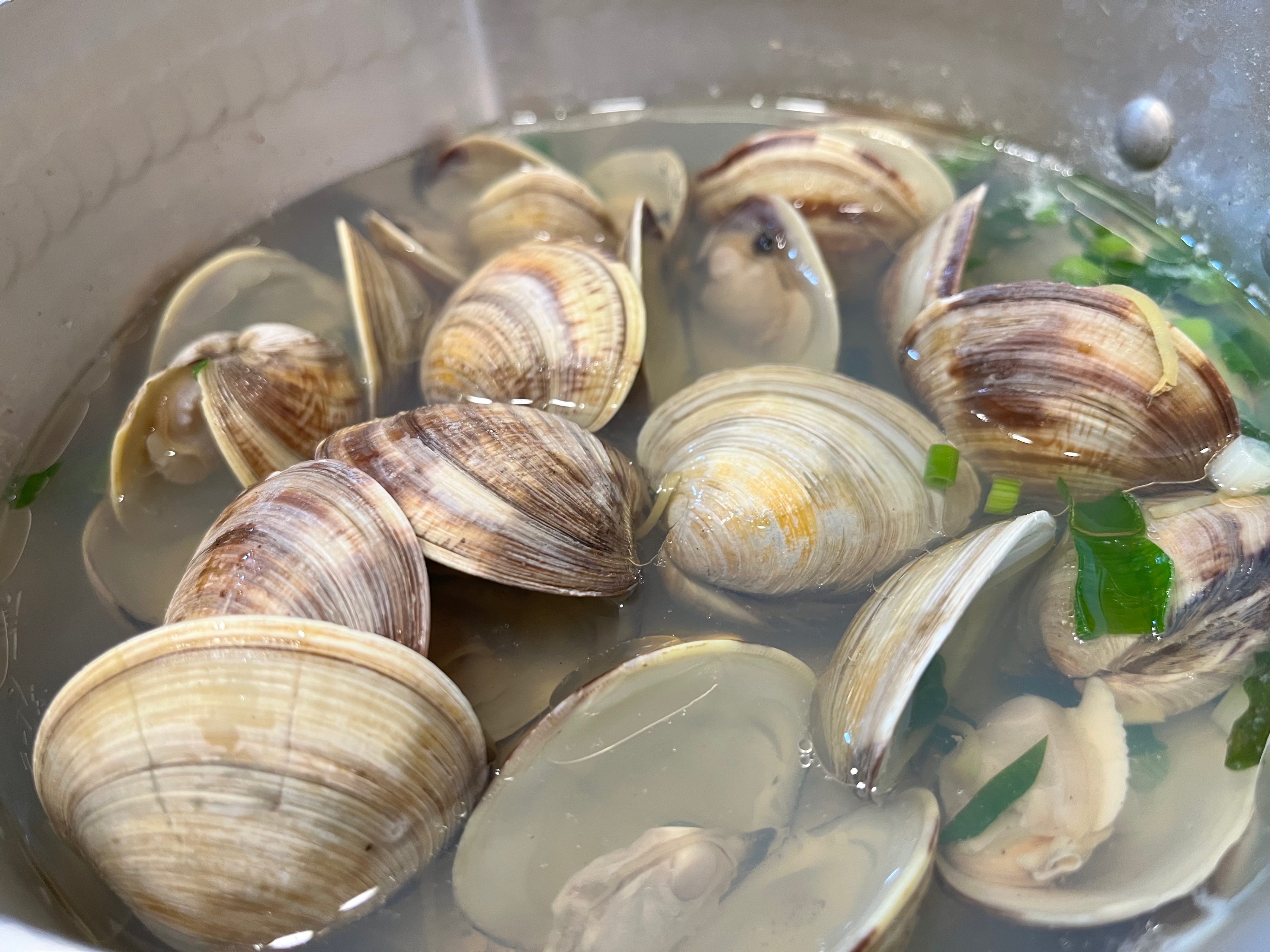 超简单的白灼白蛤蜊汤的做法