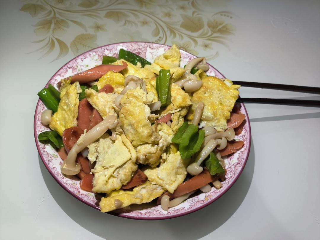 白玉菇炒火腿