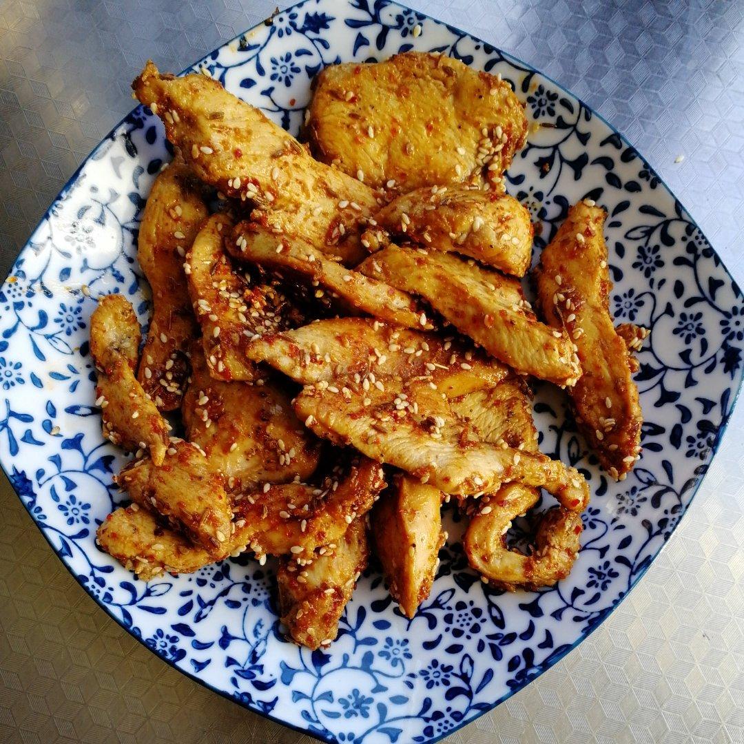 孜然鸡胸肉，低脂低卡好吃无压力。