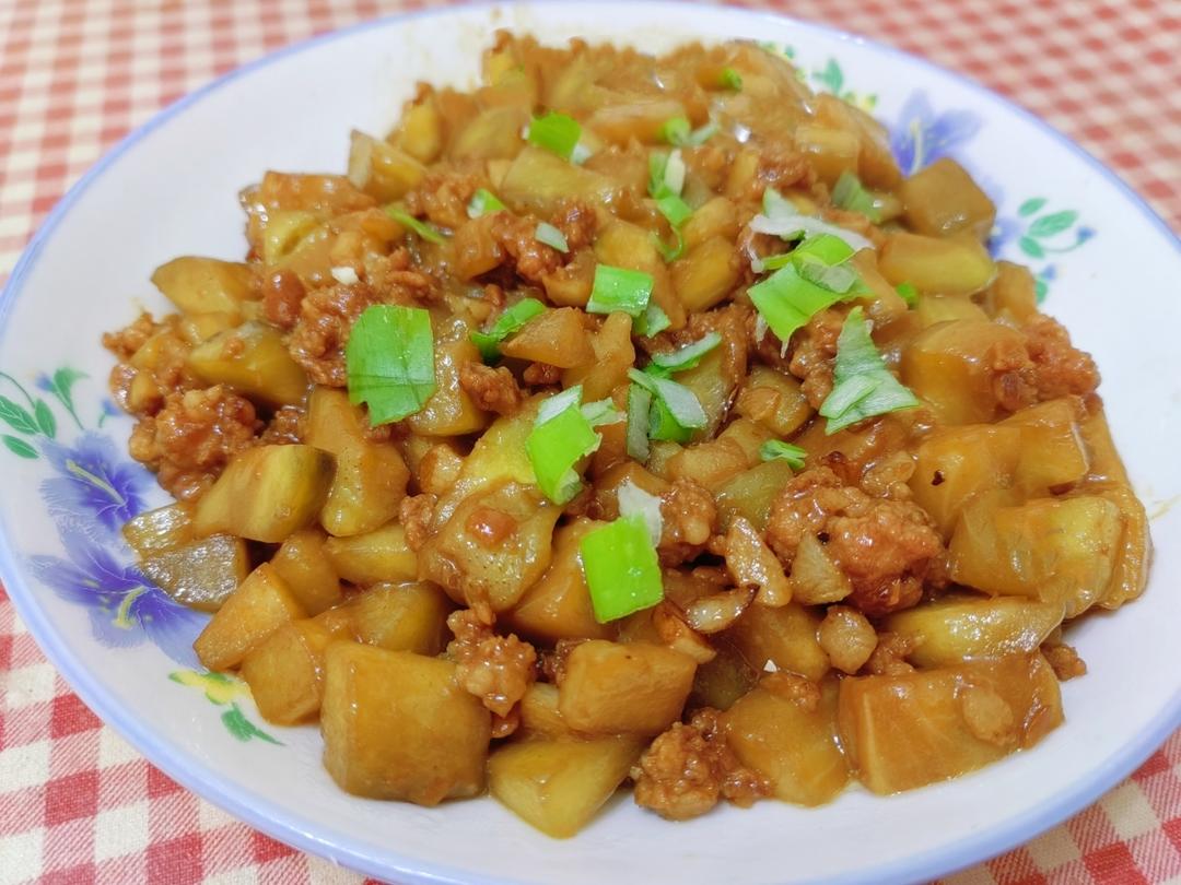 超级下饭酱香味肉末茄子