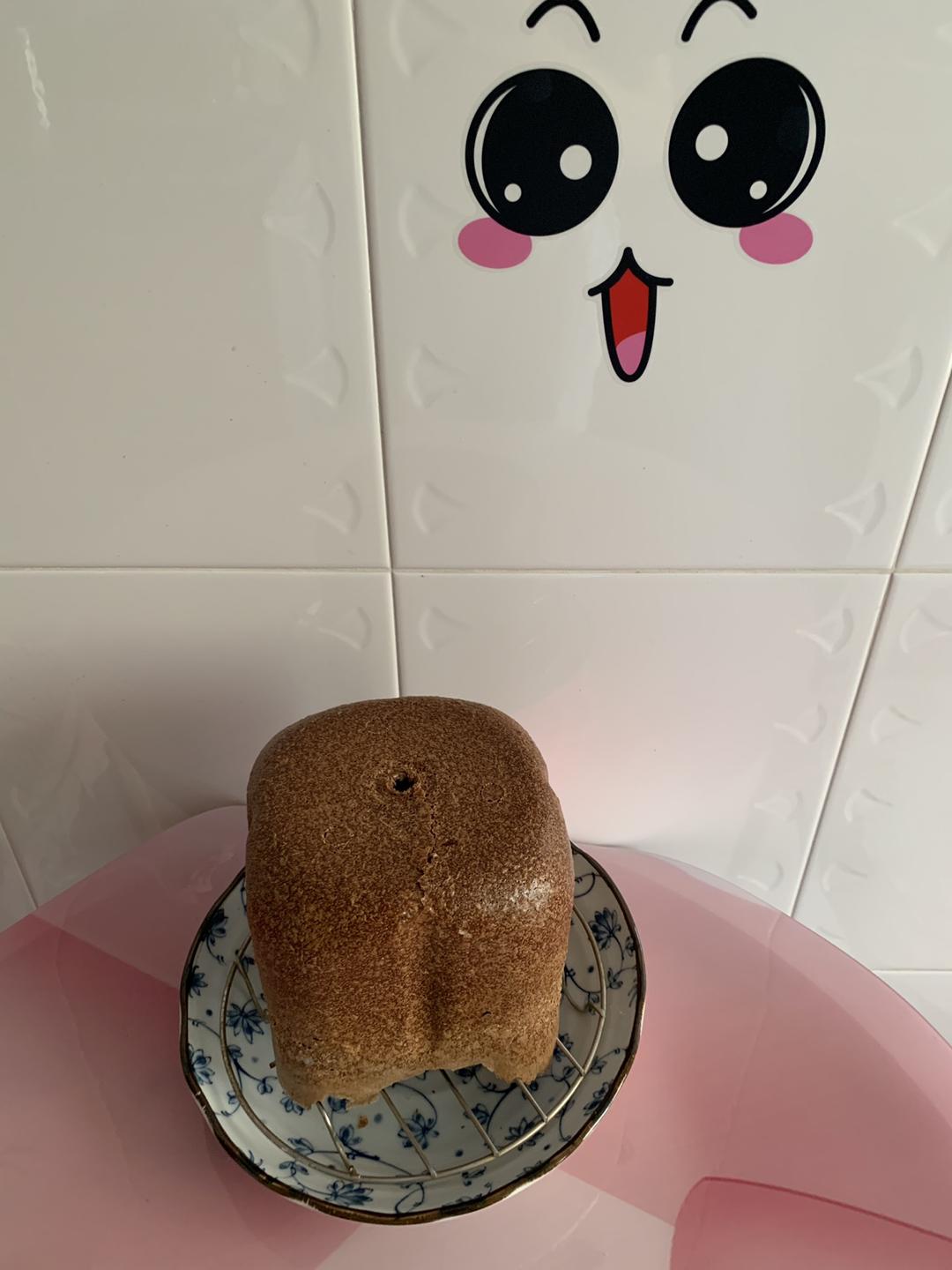 1面包机版纯黑麦面包的做法