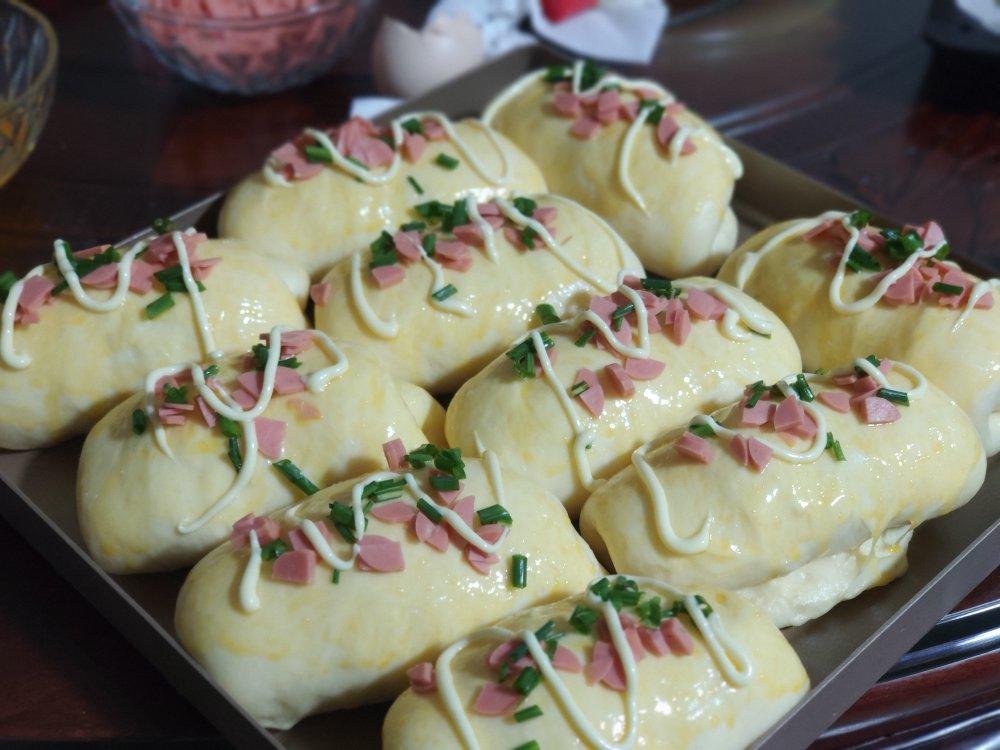 香葱火腿肉松面包