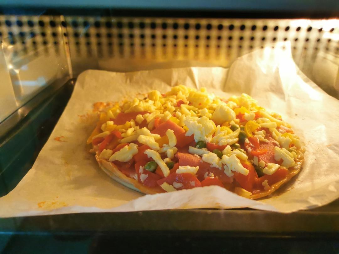 烤箱版手抓饼pizza