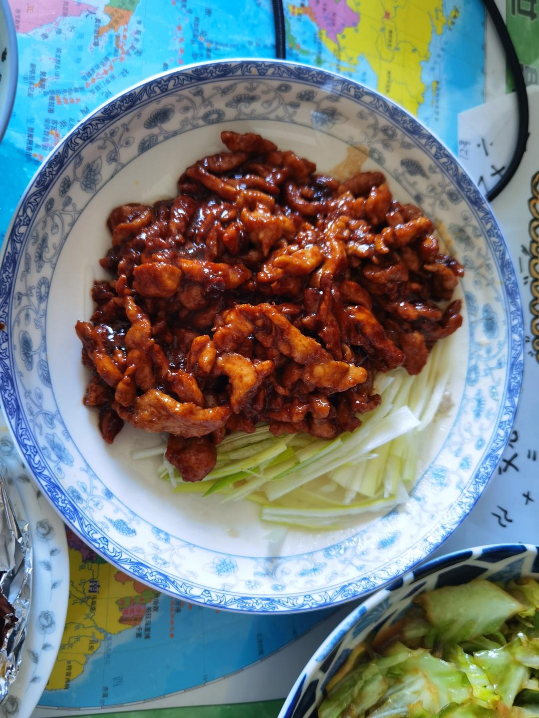 传统做法 京酱肉丝