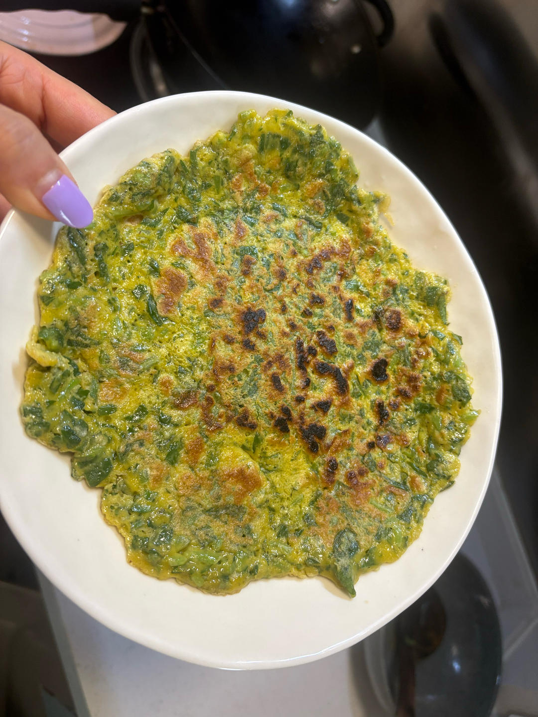 吃出早春的味道：香煎马齿苋饼