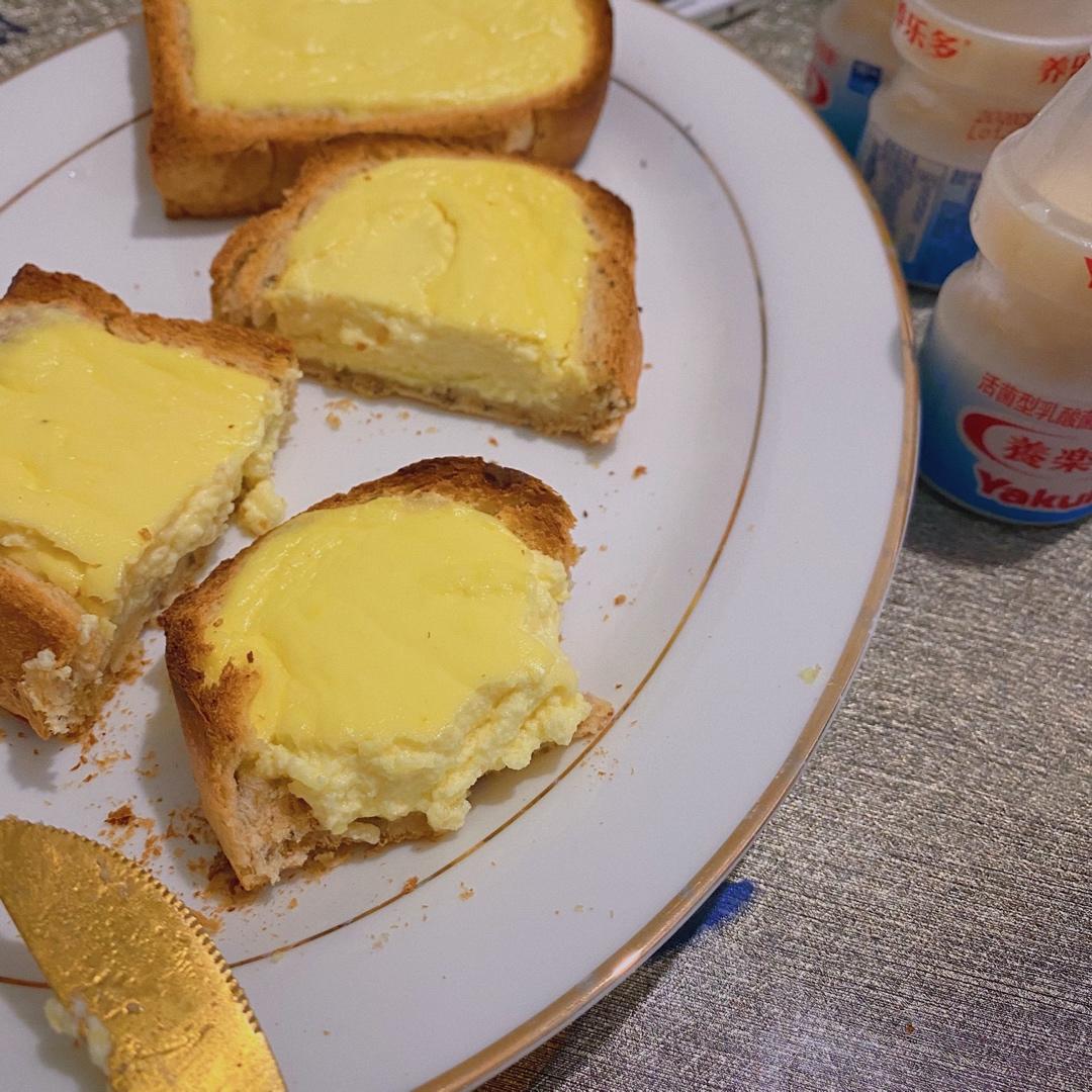 日式爆浆巴斯克奶油奶酪（厚吐司片版！好吃到哭）