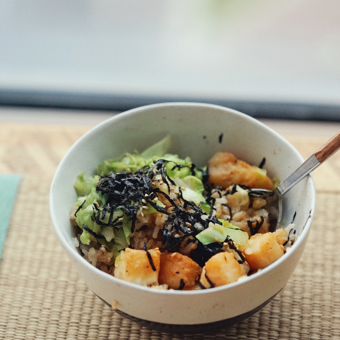 蒲烧龙利鱼芝士炒饭——大概是步骤最走心的几个菜谱之一